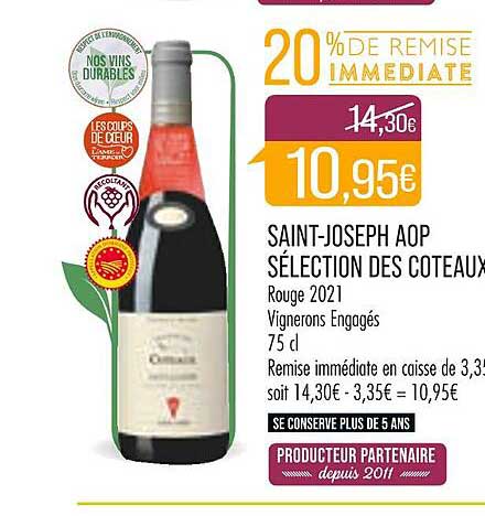 saint-joseph aop sélection des côteaux rouge 2021