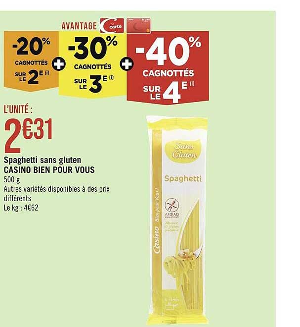 spaghetti sans gluten casino bien pour vous
