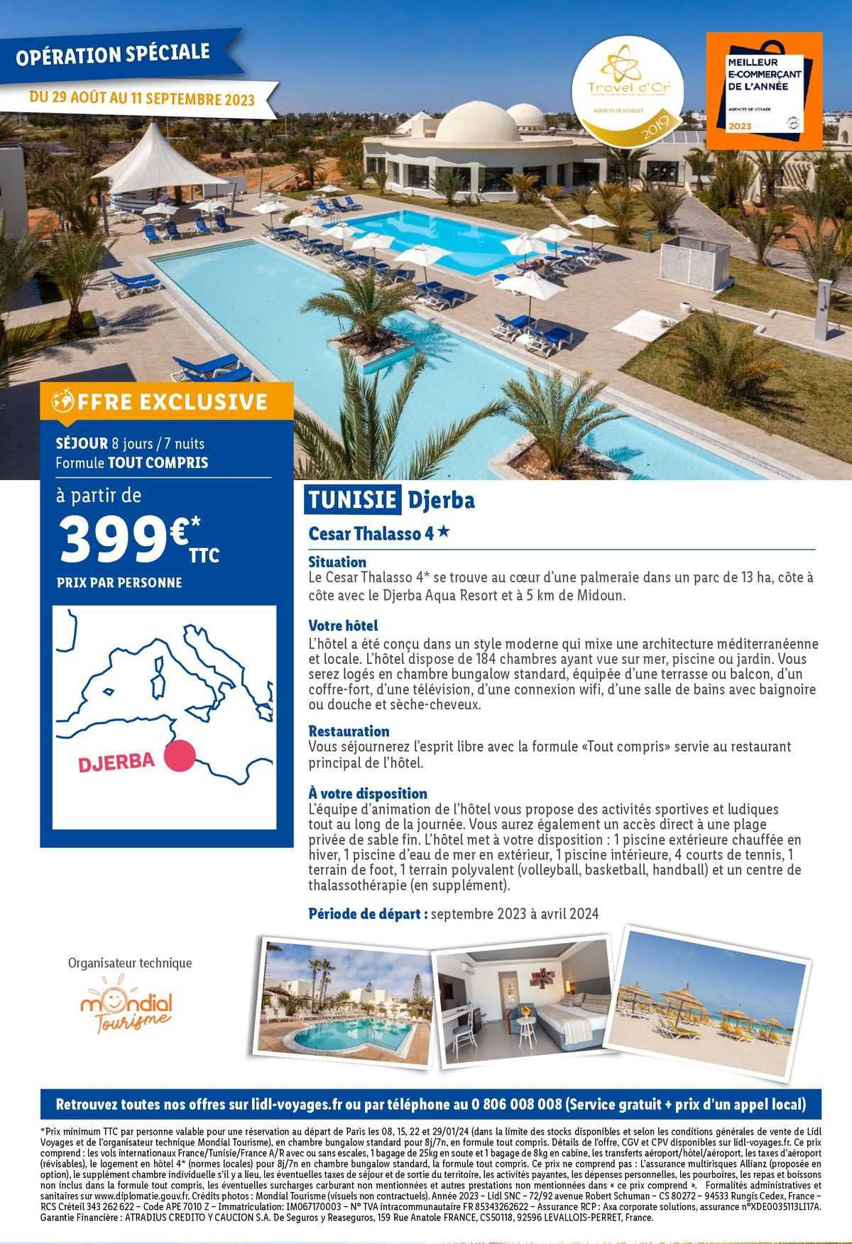 tunisie djerba : cesar thalasso 4*