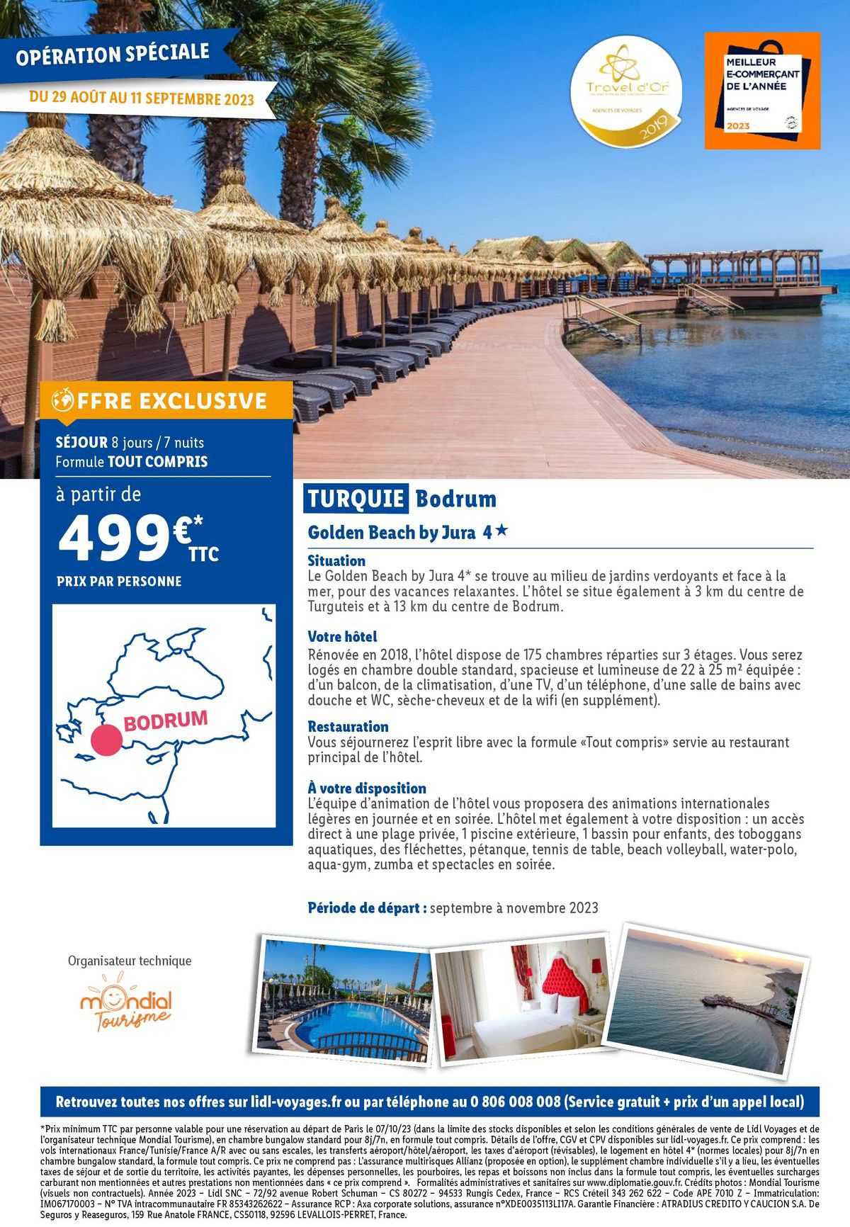 turquie bodrum : golden beach by jurra 4*