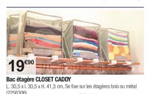 Bac étagère Closet Caddy