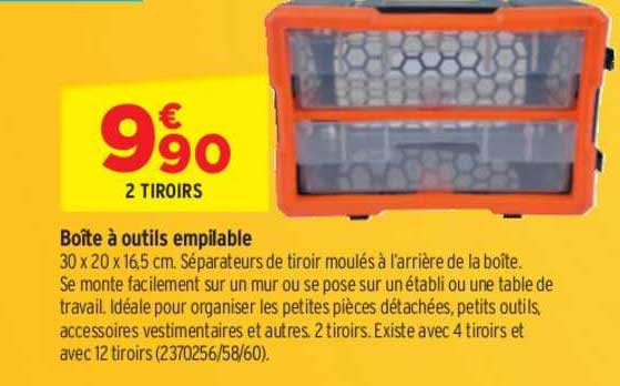 Boîte à Outils Empilable