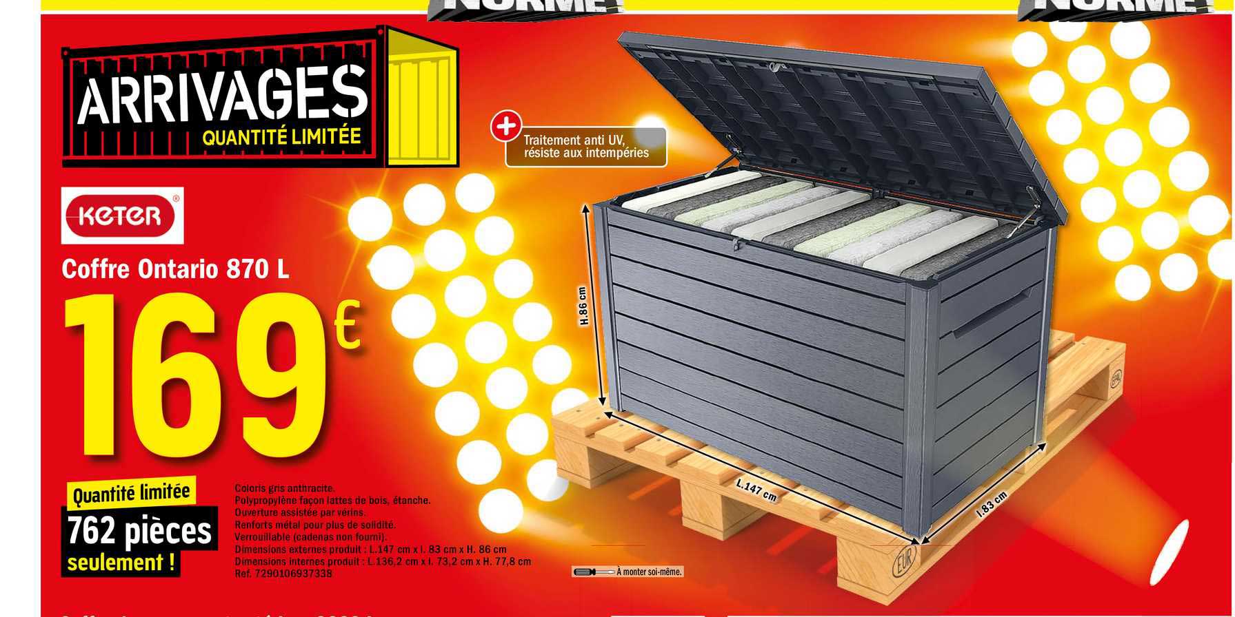 Coffre Ontario 870 L Keter