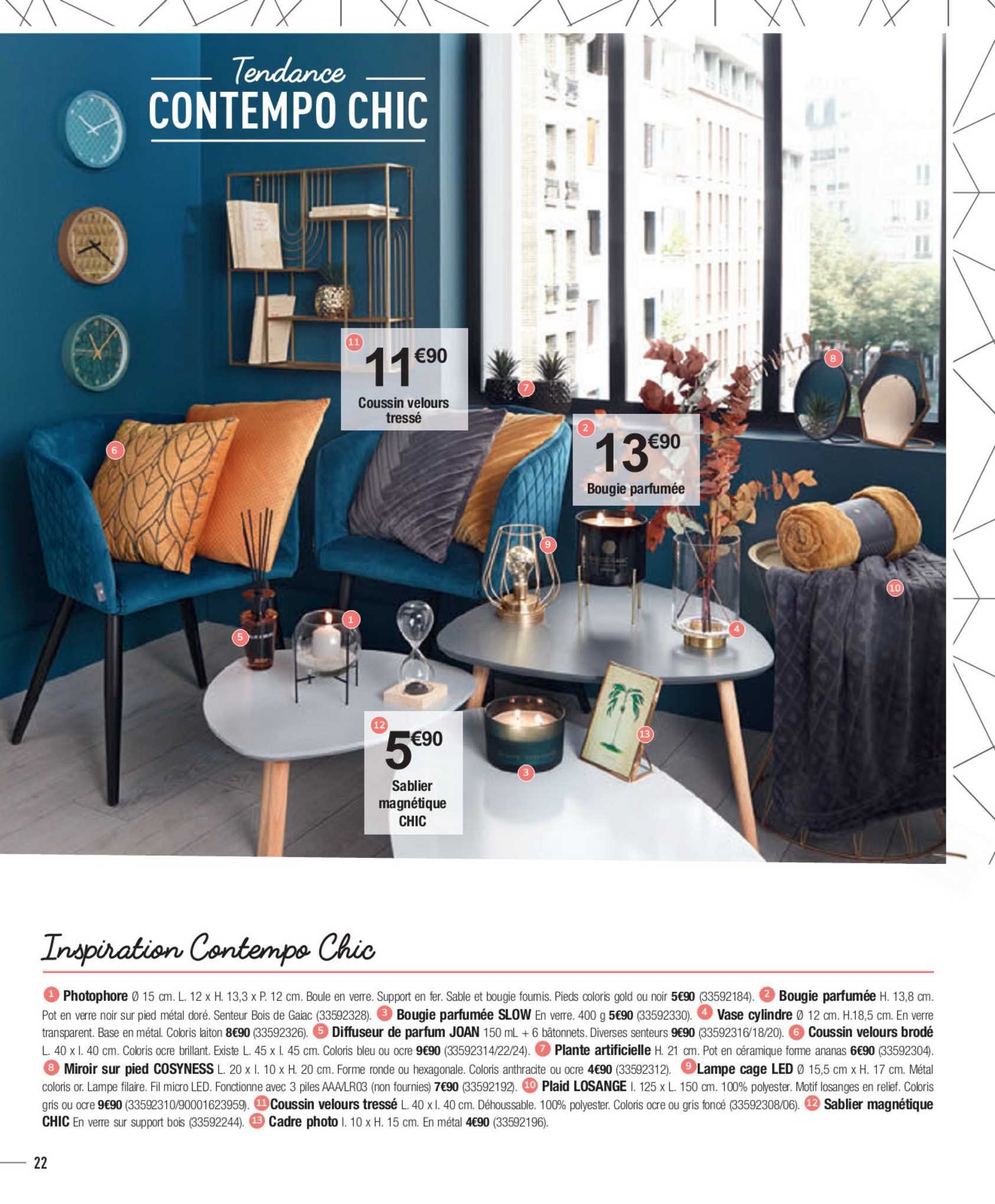 coussin velours tressé bougie parfumée sablier magnétique chic