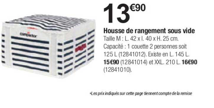 Housse De Rangement Sous Vide