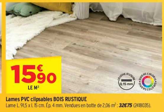 lames pvc clipsables bois rustique