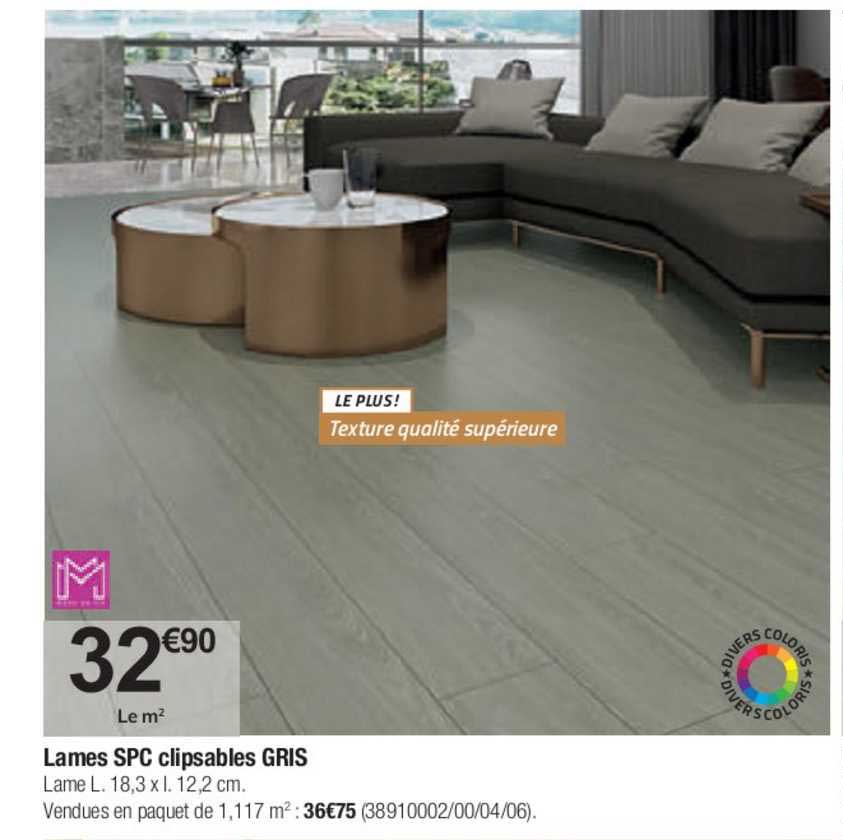 lames spc clipsables gris