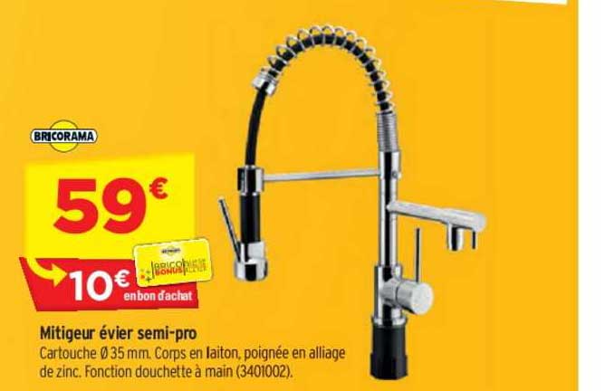 mitigeur évier semi pro