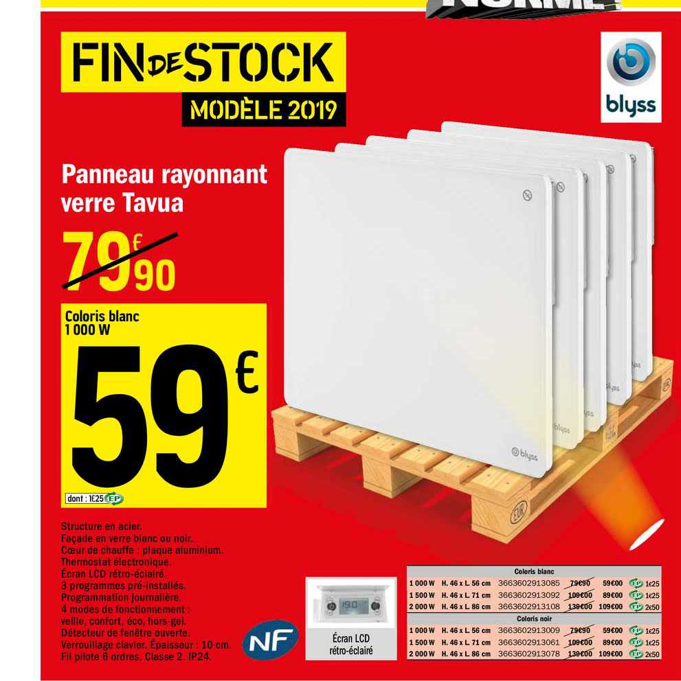 panneau rayonnant verre tavua blyss