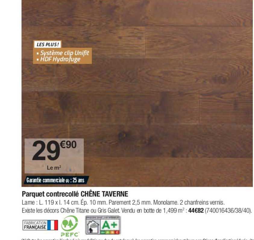 Parquet Contrecollé Chêne Taverne