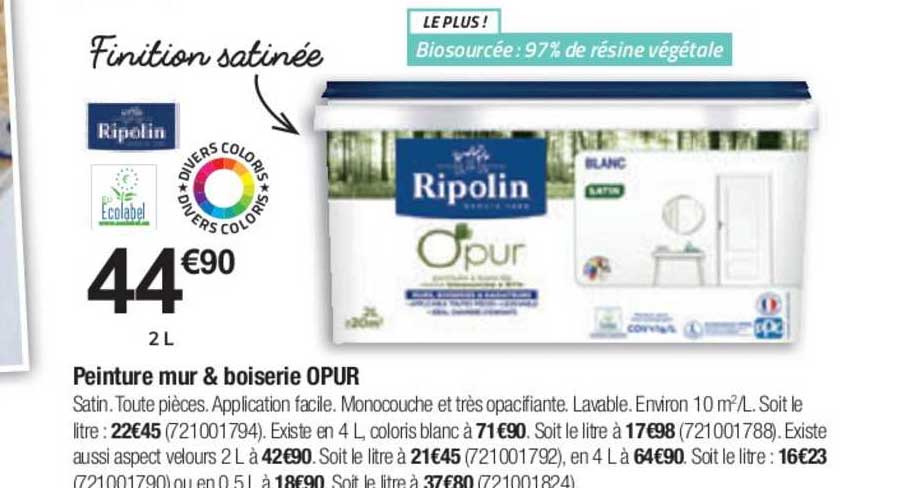 peinture mur & boiserie opur ripolin