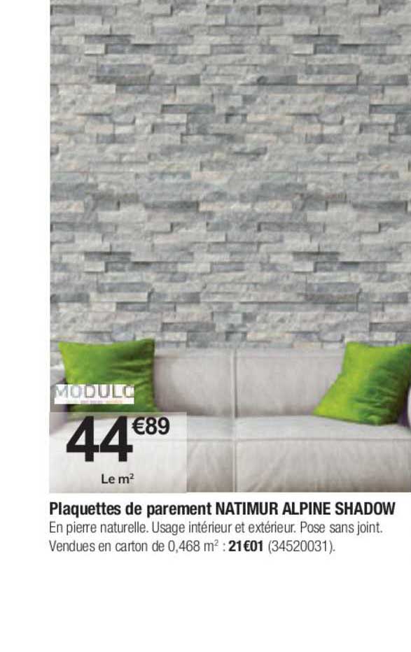 plaquettes de parement natimur alpine shadow