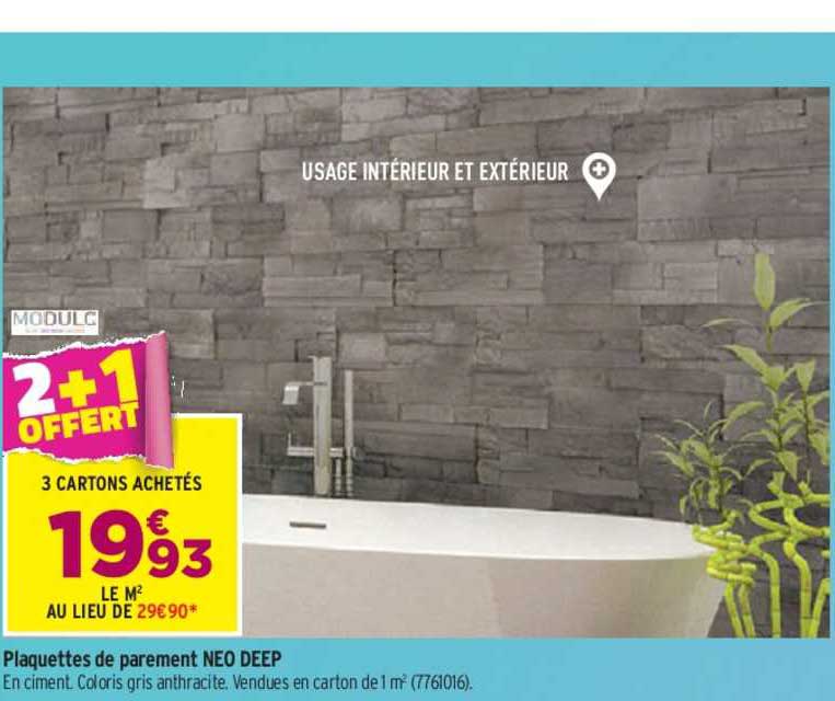 plaquettes de parement neo deep modulc