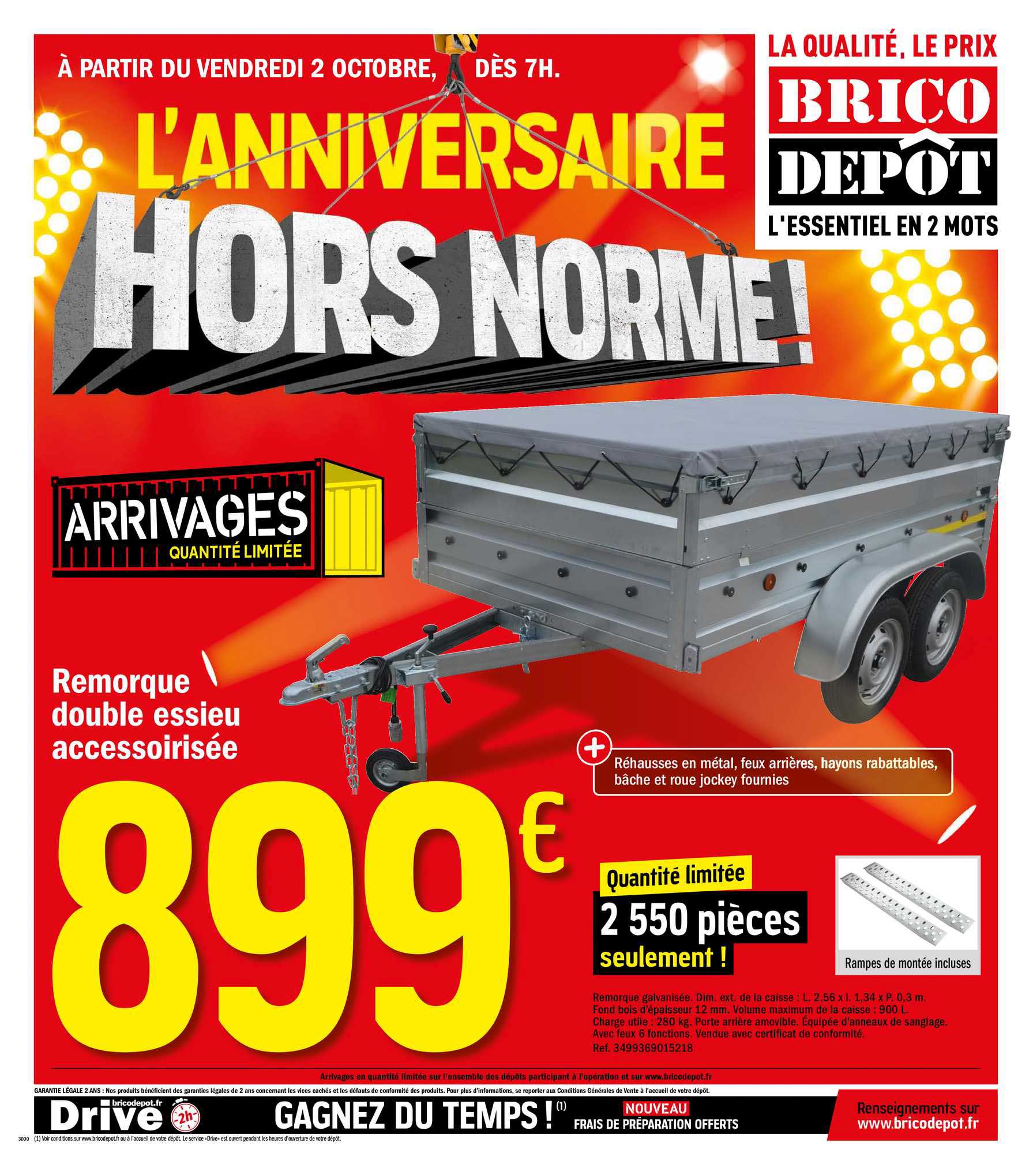 Remorque Double Essieu Accessoirisée