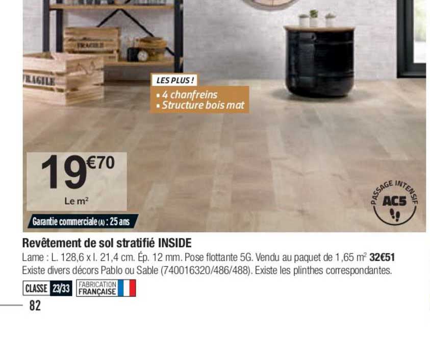 revêtement de sol stratifié inside