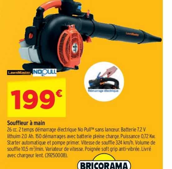 souffleur à main lawnmaster nopull
