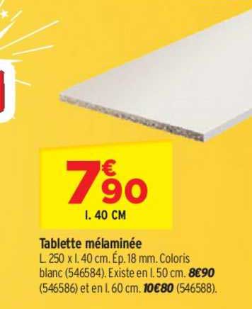 Tablette Mélaminée