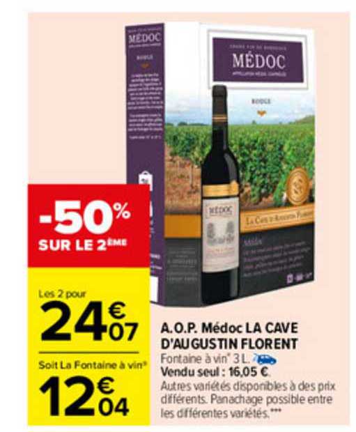 a.o.p. médoc la cave d'augustin florent