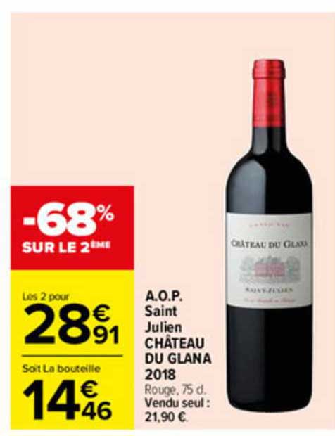 a.o.p. saint julien château du glana 2018