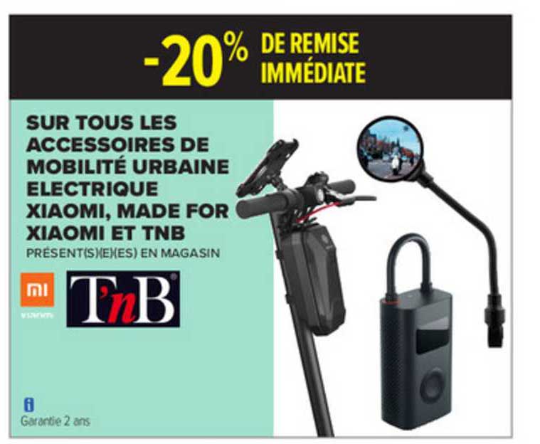 accessoires de mobilité urbaine électrique xiaomi, made for xiaomi et tnb