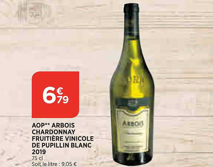 aop arbois chardonnay fruitière vinicole de pupillin blanc 2019