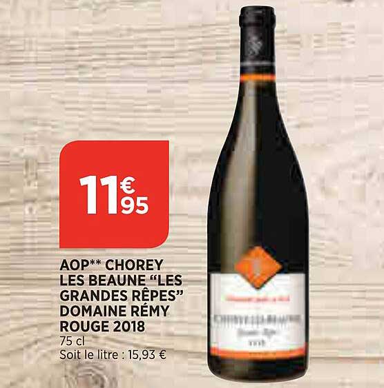aop chorey les beaune "les grandes rêpes" domaine rémy rouge 2018