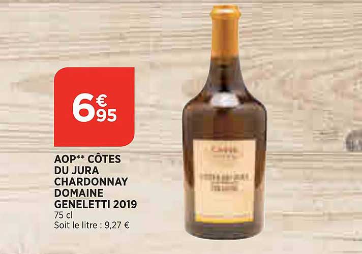 aop côtes du jura chardonnay domaine geneletti 2019