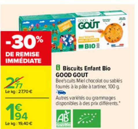 Biscuits Enfant Bio Good Goût