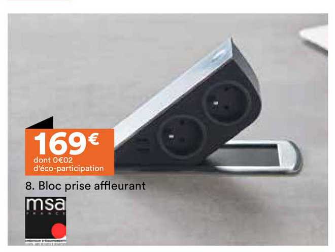 bloc prise affleurant msa