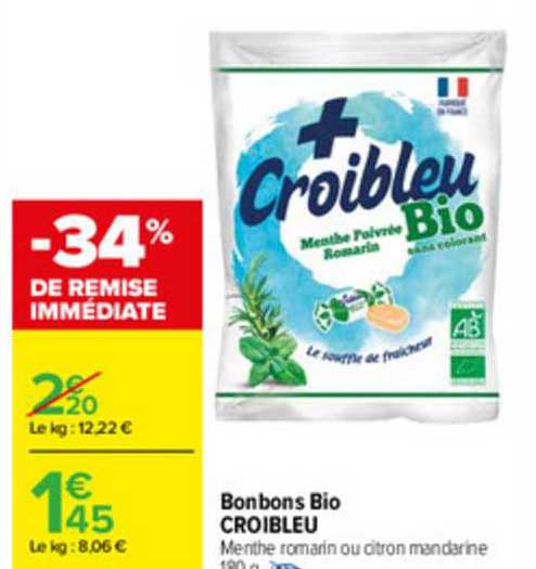 bonbons bio croibleu