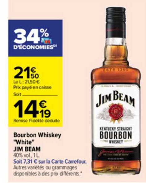 bourbon whiskey "white" jim beam