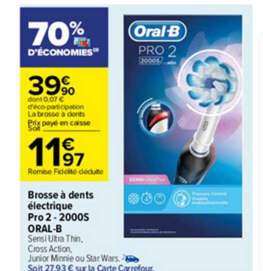 brosse à dents électrique pro 2 - 2000s oral-b