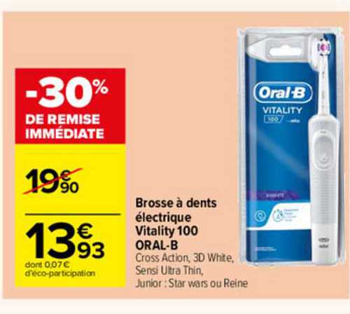 brosse à dents électrique vitality 100 oral-b