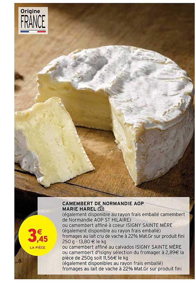 camembert de normandie aop marie harel