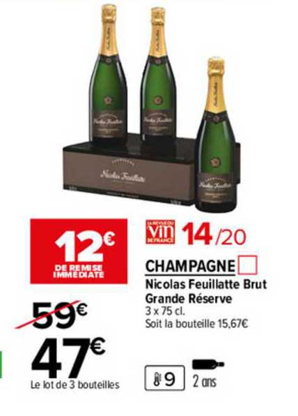 champagne nicolas feuillatte brut grande réserve