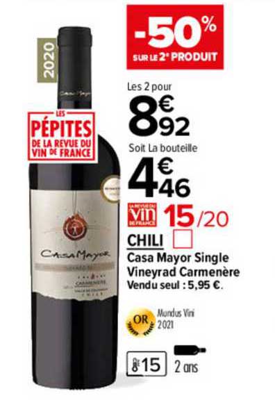 chili casa mayor single vineyrad carmenère