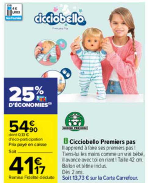 cicciobello premiers pas