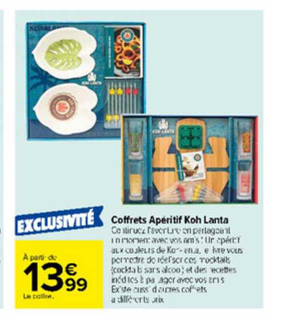 coffrets apéritif koh lanta