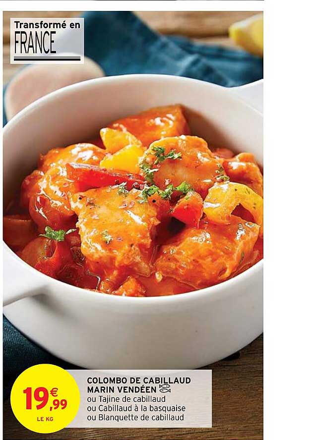 Colombo De Cabillaud Marin Vendéen