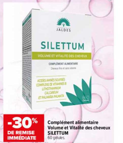 complément alimentaire volume et vitalité des cheveux silettum