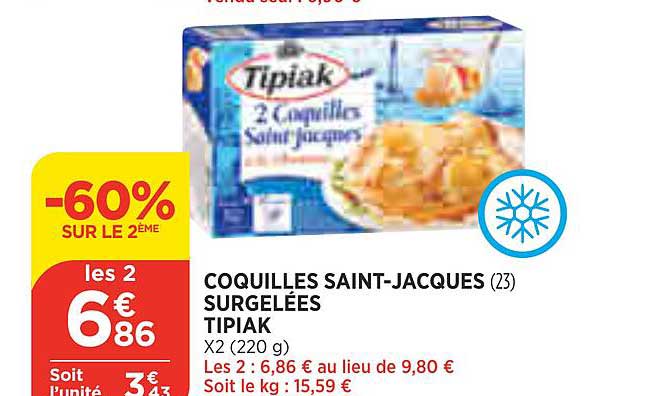 coquilles saint-jacques surgelées tipiak