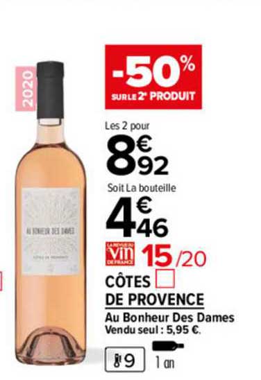 côtes de provence au bonheur des dames