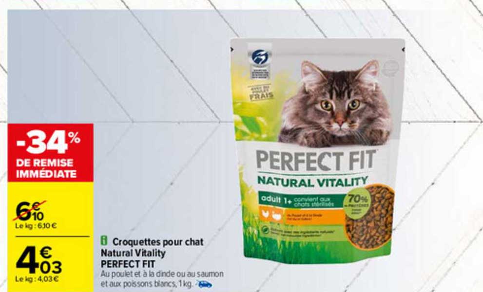 croquettes pour chat natural vitality perfect fit