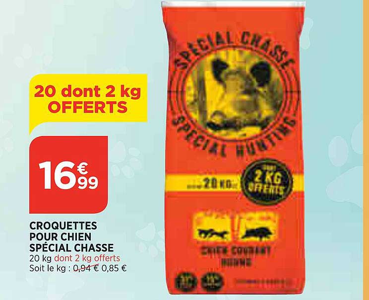croquettes pour chien spécial chasse