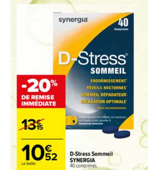 d-stress sommeil synergia
