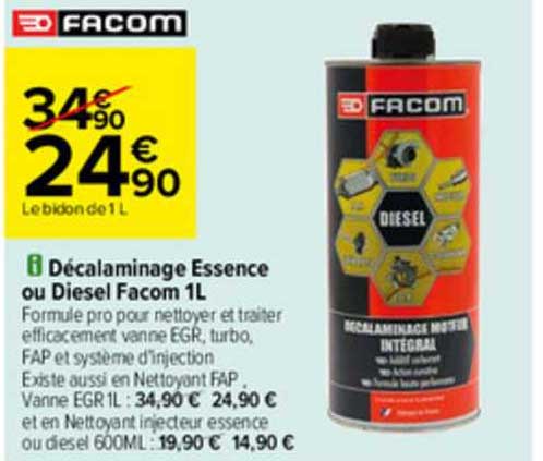 décalaminage essence ou diesel facom 1 l facom
