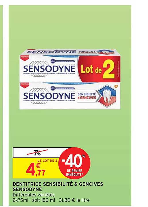 dentifrice sensibilité & gencives sensodyne