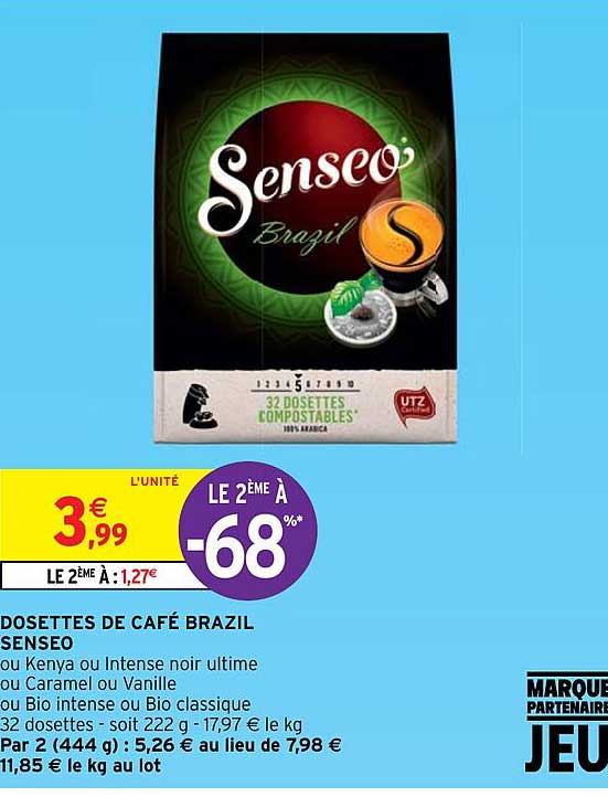 dosettes de café brazil senseo