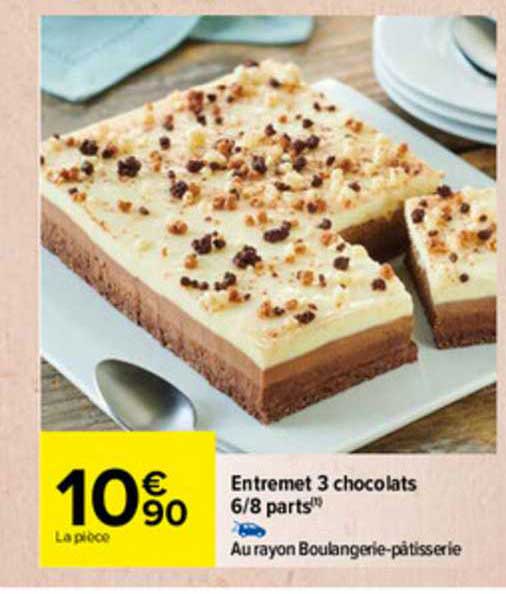 entremet 3 chocolats 6-8 parts