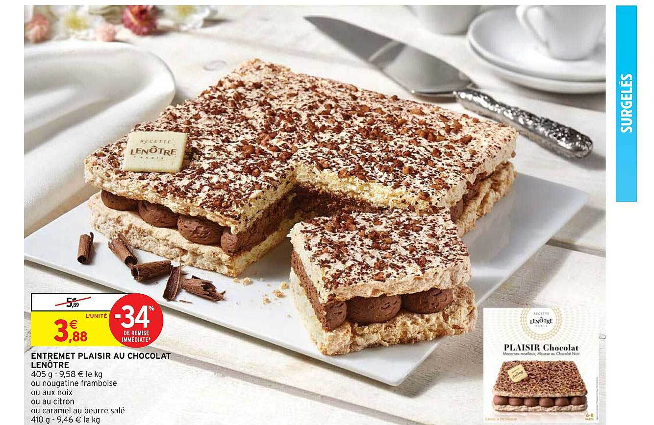 entremet plaisir au chocolat lenôtre